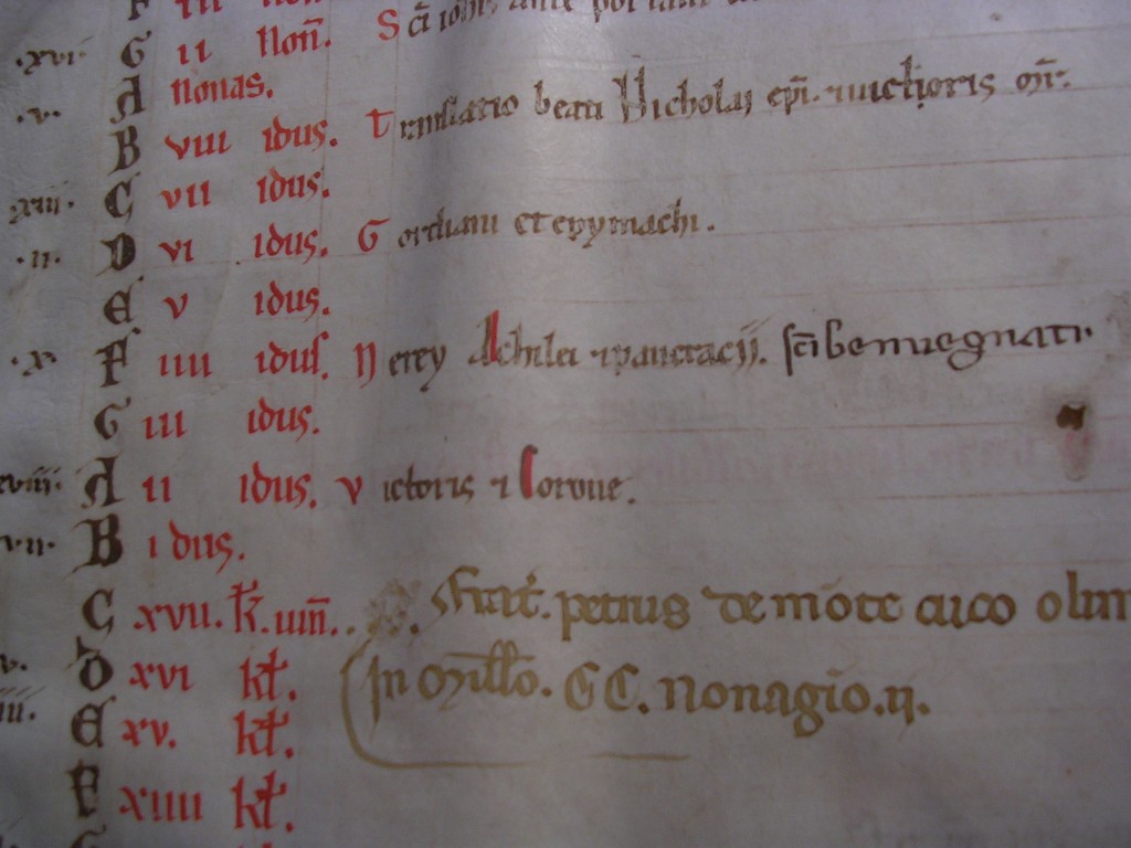 note obituarie di San Bevignate e Pietro da Monte Cucco