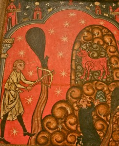 Particolare di tavola dipinta, museo di Barcellona