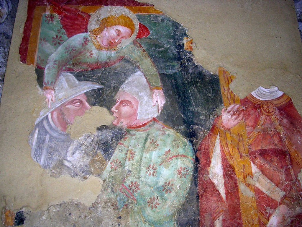 affresco raffigurante l'arcangelo della pace